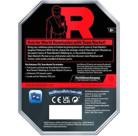 Team Rocket’s Mewtwo ex Tin